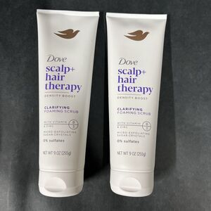 Lot‎ Of 2 Dove Scalp + Hair Therapy Density Boost Clarifying Foaming Scrub 9oz